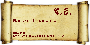 Marczell Barbara névjegykártya