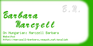 barbara marczell business card